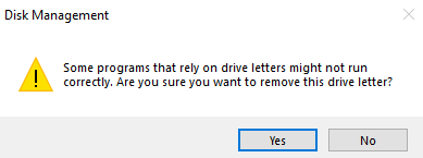 A warning dialog How to hide files, folders and drives in Windows 10
