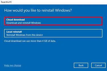 Cloud Install Windows 10: new features updated May 2020