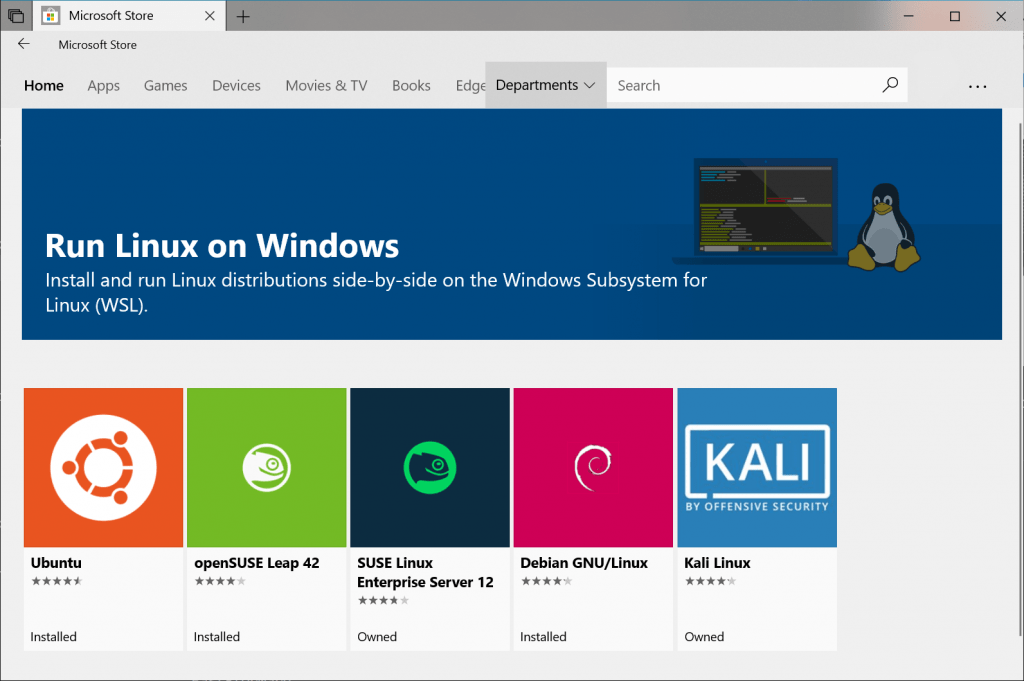 Install your Linux distribution Windows 10: new features updated May 2020