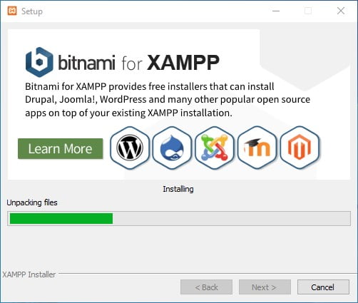 Start the installation process XAMPP tutorial: Installation and first steps