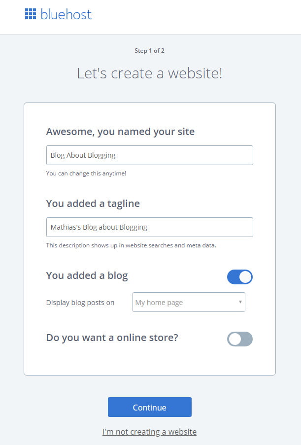 bluehost create a website Bluehost The Best Web Hosting