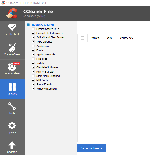 CCleaner Registry cleaner CCleaner
